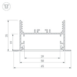 Угол SL-LINIA65-F внешний (Arlight, Металл)