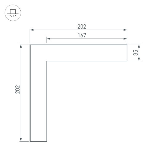 Угол SL-LINIA65-F внешний (Arlight, Металл) - фото 4