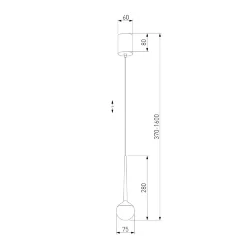 Подвесной светодиодный светильник DLS028 6W 4200K белый (047769)