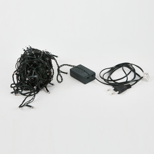 ULD-S2000-200-DGA AMBER IP20 Гирлянда светодиодная, 20м, 200 светодиодов, Янтарный свет, Провод зеленый - фото 2