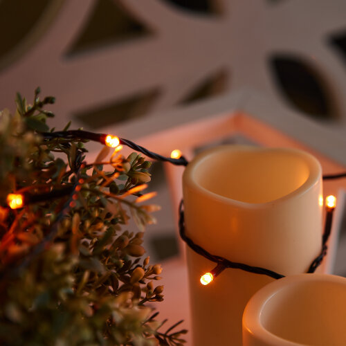 ULD-S2000-200-DGA AMBER IP20 Гирлянда светодиодная, 20м, 200 светодиодов, Янтарный свет, Провод зеленый - фото 10