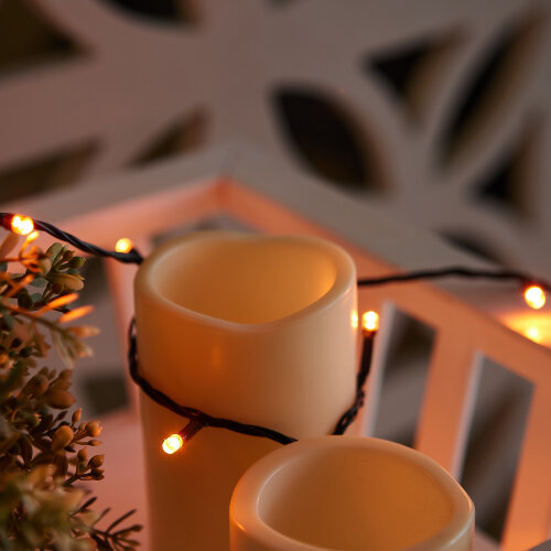 ULD-S2000-200-DGA AMBER IP20 Гирлянда светодиодная, 20м, 200 светодиодов, Янтарный свет, Провод зеленый - фото 11