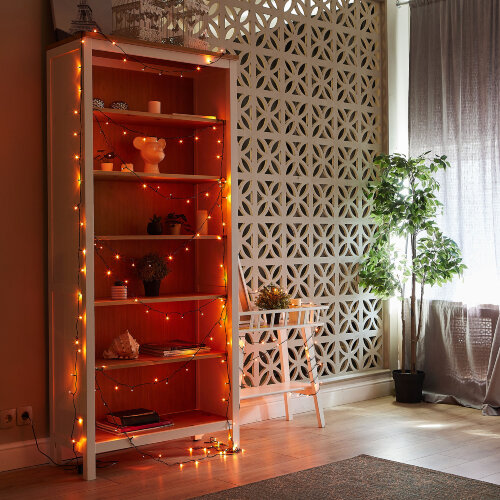 ULD-S2000-200-DGA AMBER IP20 Гирлянда светодиодная, 20м, 200 светодиодов, Янтарный свет, Провод зеленый - фото 13