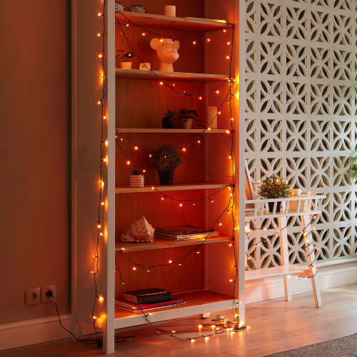 ULD-S2000-200-DGA AMBER IP20 Гирлянда светодиодная, 20м, 200 светодиодов, Янтарный свет, Провод зеленый - фото 15