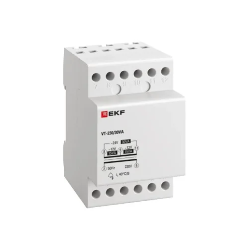 Трансформатор звонковый модульный BT-230В/12-12В 30ВА PROxima EKF bt-230/30va - фото 3
