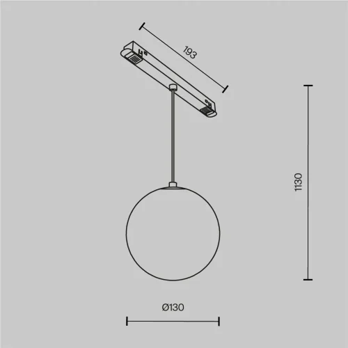 Трековый подвесной светильник Луна / Luna Exility 2700-6000K 5Вт 360° Dim Smart (Черный) TR039-4-5W3K-WW-DS - фото 2