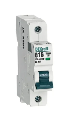 Выключатель автоматический модульный 1п C 16А 10кА ВА-105 DEKraft 13153DEK - фото