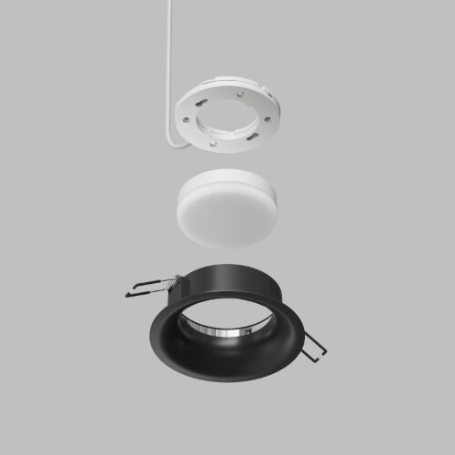 Встраиваемый светильник INER, до 15 Вт LED, GX53, IP20, алюминий, чёрный. Фото 3