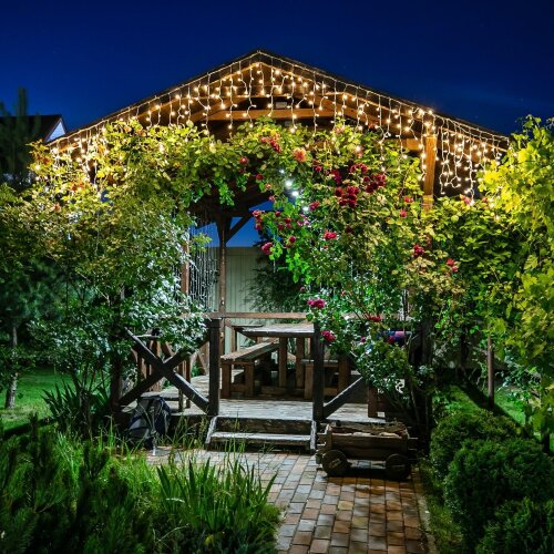 ULD-B6007-300-DTA WHITE IP44 Бахрома светодиодная, 6м, 300 светодиодов, Белый свет, Провод прозрачный - фото 7