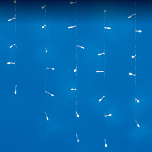 ULD-B6007-300/DTA WHITE IP44 Бахрома светодиодная, 6м. 300 светодиодов. Белый свет. Провод прозрачный. ТМ Uniel - фото