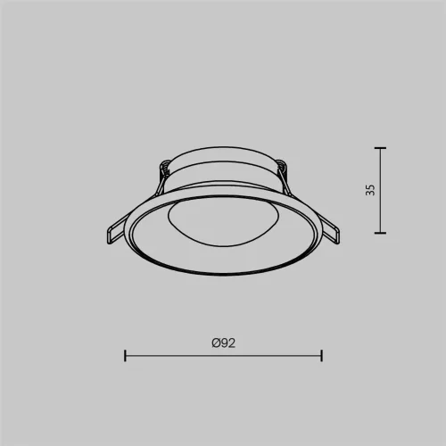 Встраиваемый светильник Spark GU10 1x10Вт (Белый) - фото 8