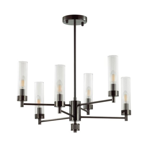 Люстра на штанге «LUMION» 5275/6C, серия: KAMILLA (крепление на планке). Фото 1.