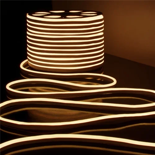 Светодиодный гибкий неон 220 В 9.6 Вт/м 120 Led/м 2835 IP67, односторонний теплый белый 3300 K, 50 м Гибкий неон 220V 9,6W 120Led 2835 IP67 односторонний теплый белый, 50 м - фото 7