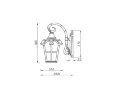 Настенный светильник (бра) Альбион / Albion E27х1 60Вт IP 44 (Бронза Антик) O413WL-01BZ - фото 9