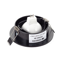 Встраиваемый светильник, IP 20, 10 Вт, GU5.3, LED, черный, пластик, Denkirs DK3020-BK