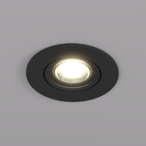 DK3020-BK Встраиваемый светильник, IP 20, 10 Вт, GU5.3, LED, черный, пластик. Фото 2