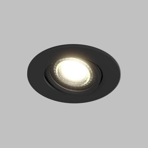 DK3020-BK Встраиваемый светильник, IP 20, 10 Вт, GU5.3, LED, черный, пластик.