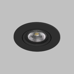 Встраиваемый светильник, IP 20, 10 Вт, GU5.3, LED, черный, пластик, Denkirs DK3020-BK