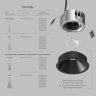 DK2431-BK Встраиваемый светильник SHINE GLOW 15Вт, 3000-4000К, IP20, черный матовый, алюминий. Фото 3