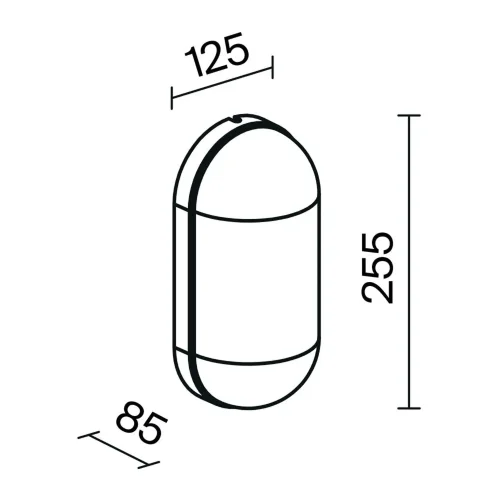 Настенный светильник (бра) Candle E27x1 15Вт IP 65 (Графит) - фото 2