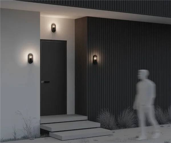 Настенный светильник (бра) Candle E27x1 15Вт IP 65 (Графит) - фото 14