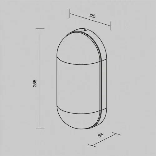 Настенный светильник (бра) Свеча / Candle E27x1 15Вт IP 65 (Графит) O449WL-01GF - фото 10