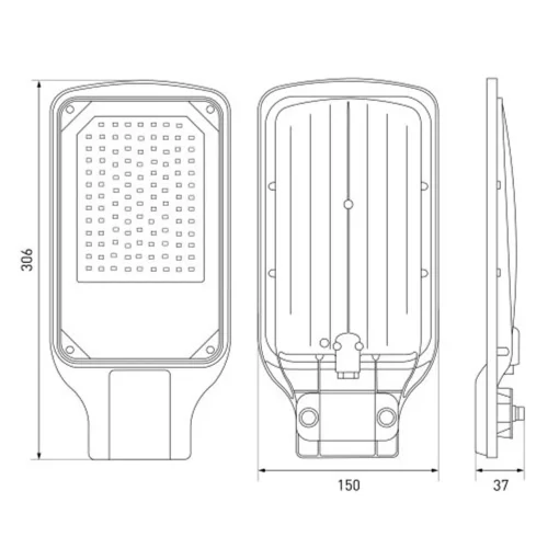 Светильник светодиодный SPP-504-0-50K-070 70Вт 5000К IP65 7000лм КСС Д DOB SMD 48мм уличный черн. Эра Б0062696 - фото 3