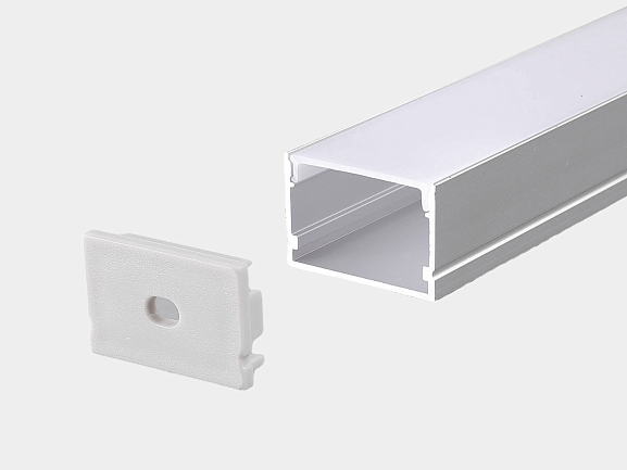 'Профиль для светодиодной ленты алюминиевый накладной с рассеивателем (экраном), 2 м, SF-3020. Фото 2