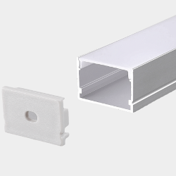 'Профиль для светодиодной ленты алюминиевый накладной с рассеивателем (экраном), 2 м, SF-3020 045090