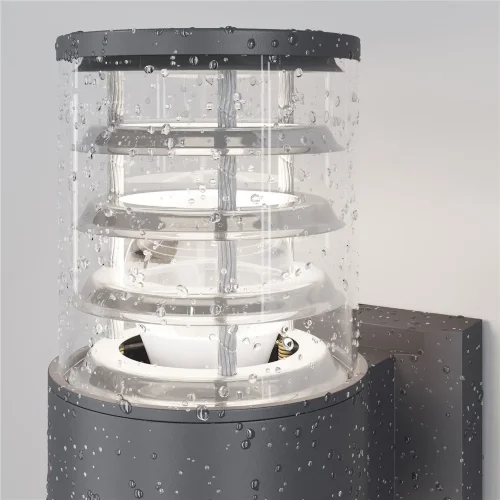 Настенный светильник (бра) Bronx E27х1 60Вт IP 54 (Серый) - фото 4