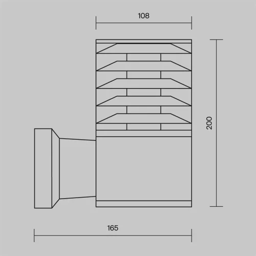 Настенный светильник (бра) Bronx E27х1 60Вт IP 54 (Серый) - фото 8