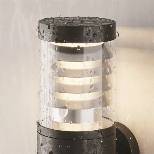 Настенный светильник (бра) Spir 3000K 12Вт IP 54 (Графит) - фото 5