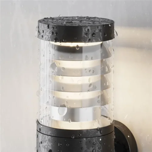 Настенный светильник (бра) Spir 3000K 12Вт IP 54 (Графит) - фото 11