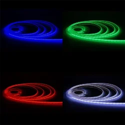 Светодиодная лента COB, 450 chip/m, RGB, 12V, 15W/m, IP68, P10, R18