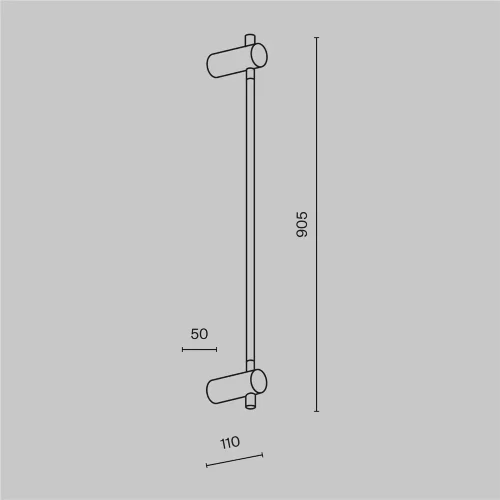 Настенный светильник (бра) Rotta 3000К 8Вт (Черный) - фото 9