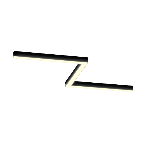 Светильник ЗигЗаг S50 (RAL9005/3x650mm-90/LT70 — 3K/41W) - фото 1