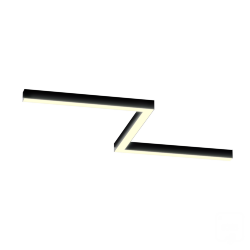 Светильник ЗигЗаг S50 (RAL9005/3x650mm-90/LT70 — 3K/41W)