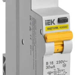 Выключатель автоматический дифференциального тока B 16А 30мА тип A АВДТ32ML KARAT IEK MVD12-1-016-B-030-A