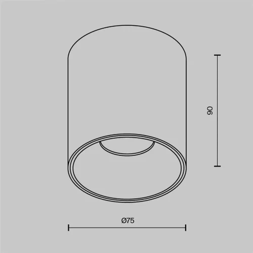 Потолочный светильник Alfa LED 4000K 12Вт 50° (Черный) - фото