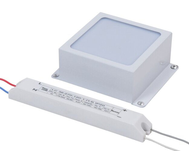 Универсальный офисный светодиодный светильник Грильято 6 Вт IP44 100x100x40 мм 3000K Опал - фото 4