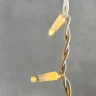 Гирлянда Бахрома 3,1 x 0,5 м Тепло-Белая 220В, 120 LED, Провод Белый Каучук, IP65. Фото 3.