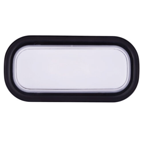 ULW-Q282 20W-3000K+4000K+6500K IP65 BLACK Светильник светодиодный влагозащищенный, Овал, Переключатель на корпусе: Теплый3000K-Белый4000K-Дневной6500K, 255x128x50мм, Корпус черный - фото 2