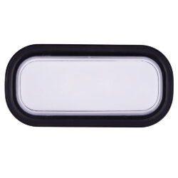 ULW-Q282 20W-3000K+4000K+6500K IP65 BLACK Светильник светодиодный влагозащищенный, Овал, Переключатель на корпусе: Теплый3000K-Белый4000K-Дневной6500K, 255x128x50мм, Корпус черный