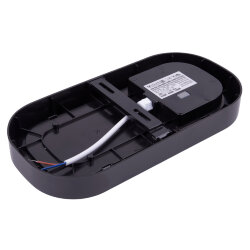 ULW-Q282 20W-3000K+4000K+6500K IP65 BLACK Светильник светодиодный влагозащищенный, Овал, Переключатель на корпусе: Теплый3000K-Белый4000K-Дневной6500K, 255x128x50мм, Корпус черный