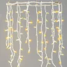Гирлянда Бахрома 3,2 х 0,9 м Желтая, 168 LED, Белый Провод Каучук, IP65. Фото 2.