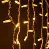 Гирлянда Бахрома 3,2 х 0,9 м Желтая, 168 LED, Белый Провод Каучук, IP65. Фото 4.