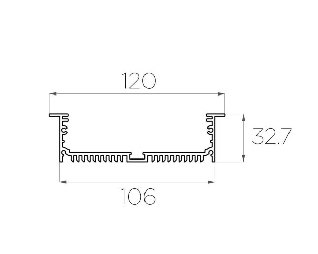 Профиль врезной алюминиевый LC-LPV-32120-2 Anod - фото 2