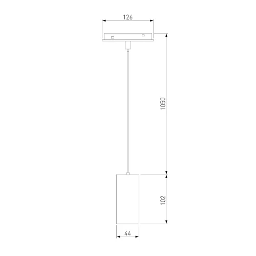 Slim Magnetic Трековый подвесной светодиодный светильник 12W 4200K Amend чёрный 85519/01 85519/01 - фото 6