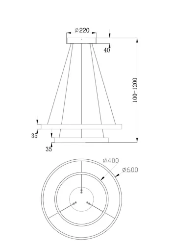 Подвесной светильник Рим / Rim 4000К 61Вт (Белый) MOD058PL-L55W4K - фото 6