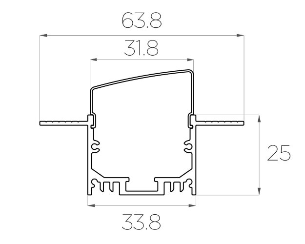 Профиль алюминиевый под шпаклевку LC-LPSH-2564-2 Anod - фото 5